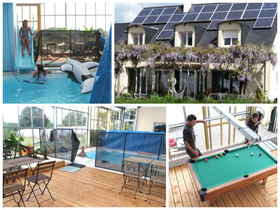 gite avec piscine chauffée et couverte en campagne prés de NANTES